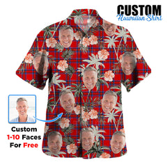 Clan Inverness District Tartan Custom Face Hawaiian Shirt – Unisex Gift for Family Members, Summer Party HQ41 Inverness District Tartan Tartan Hawaii Shirt