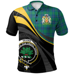Clan Irvine Ancient Tartan Polo Shirt - Royal Coat Of Arms Style ZQ59 Irvine Ancient Tartan Tartan Polo