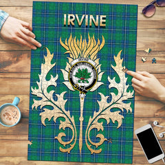 Clan Irvine Ancient Tartan Crest Thistle Jigsaw Puzzles Gift For Family DI82 Clan Irvine Tartan Today