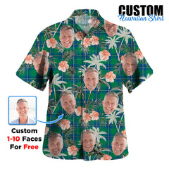 Clan Irvine Ancient Tartan Custom Face Hawaiian Shirt – Unisex Gift for Family Members, Summer Party YM56 Irvine Ancient Tartan Tartan Hawaii Shirt