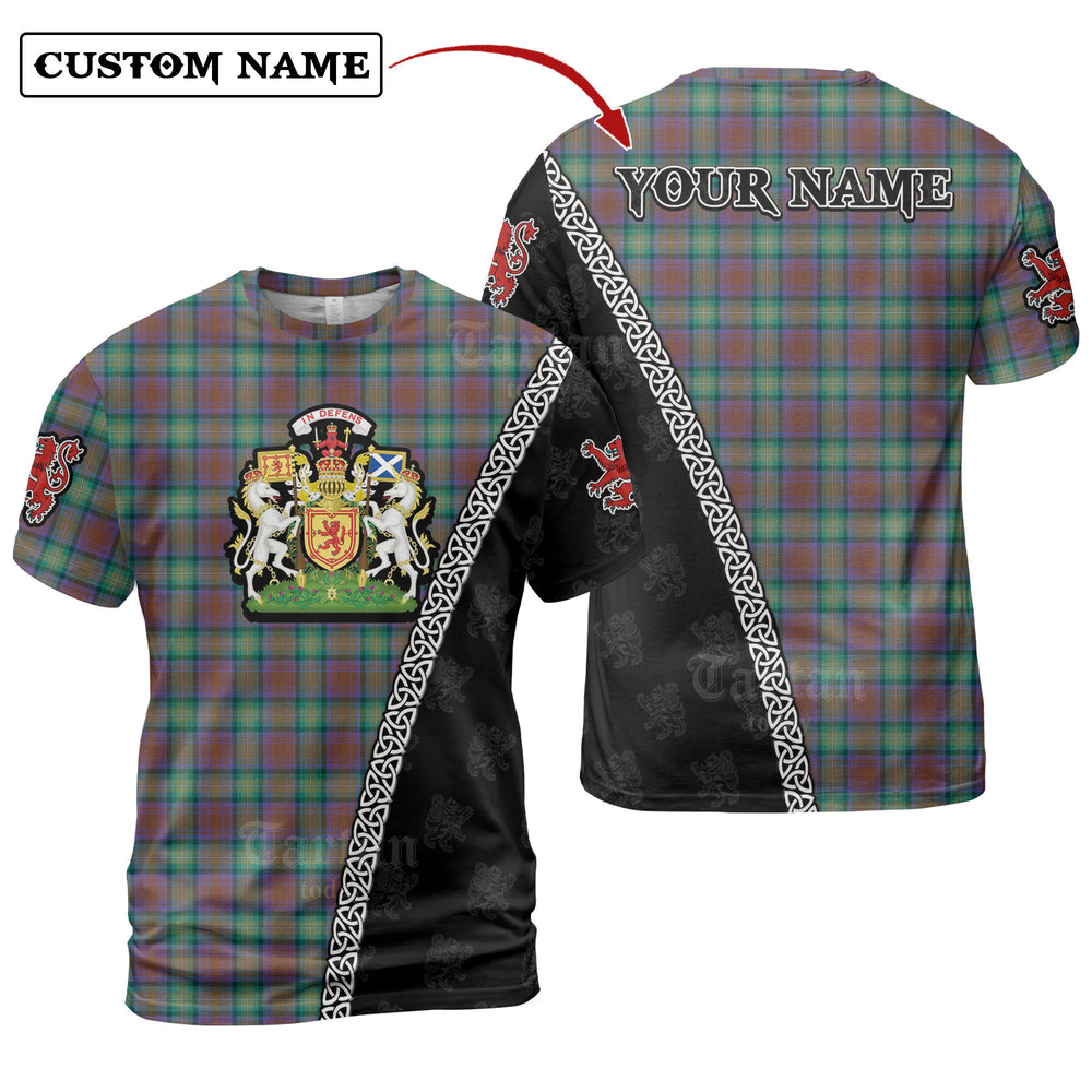 Isle of Skye Tartan Shirt with Scotland Coat of Arms & Custom Name VN59