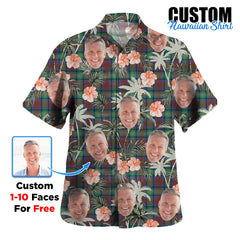 Clan Isle of Skye Tartan Custom Face Hawaiian Shirt – Unisex Gift for Family Members, Summer Party IK12 Isle of Skye Tartan Tartan Hawaii Shirt