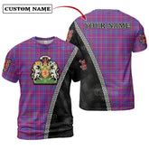 Jackson Tartan Shirt with Scotland Coat of Arms & Custom Name DN73