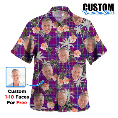 Clan Jackson Tartan Custom Face Hawaiian Shirt – Unisex Gift for Family Members, Summer Party JV11