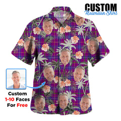 Clan Jackson Tartan Custom Face Hawaiian Shirt – Unisex Gift for Family Members, Summer Party JV11 Jackson Tartan Tartan Hawaii Shirt