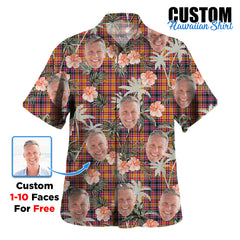 Clan Jacobite Tartan Custom Face Hawaiian Shirt – Unisex Gift for Family Members, Summer Party RR34 Jacobite Tartan Tartan Hawaii Shirt