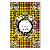 Clan Jardine Tartan Crest Black Garden Flag - Gold Thistle LI35 Clan Jardine Tartan Today