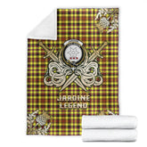 Clan Jardine Tartan Gold Courage Symbol Blanket IV91 Clan Jardine Tartan Today