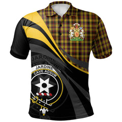 Clan Jardine of Castlemilk Tartan Polo Shirt - Royal Coat Of Arms Style WQ32 Jardine of Castlemilk Tartan Tartan Polo