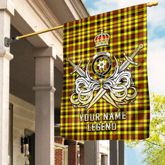 Custom Name Clan Jardine Tartan Garden Flag with Clan Crest and the Golden Sword of Courageous Legacy VS49