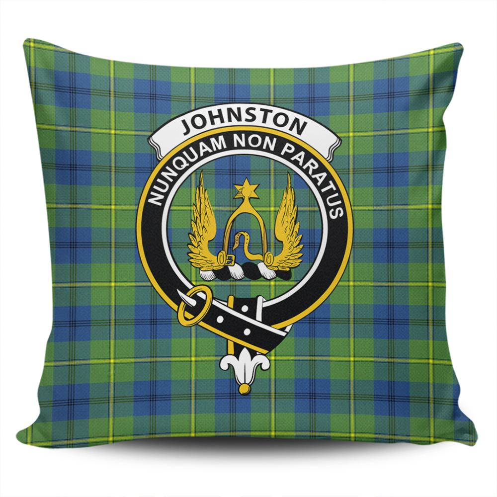 Clan Johnston Ancient Tartan Crest Pillow Cover KE74 Clan Johnston Tartan Today