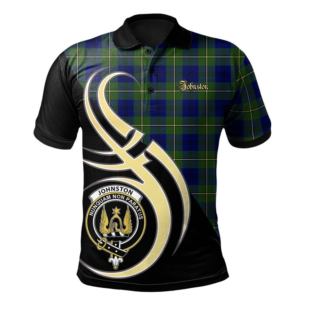 Clan Johnston Modern Tartan Polo Shirt - Believe In Me Style QR44 Johnston Modern Tartan Tartan Polo