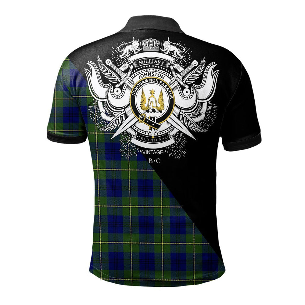 Clan Johnston Modern Clan - Military Polo Shirt XA75 Johnston Modern Tartan Tartan Polo
