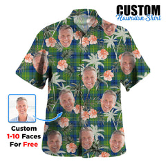 Clan Johnston Ancient Tartan Custom Face Hawaiian Shirt – Unisex Gift for Family Members, Summer Party TI73 Johnston Ancient Tartan Tartan Hawaii Shirt
