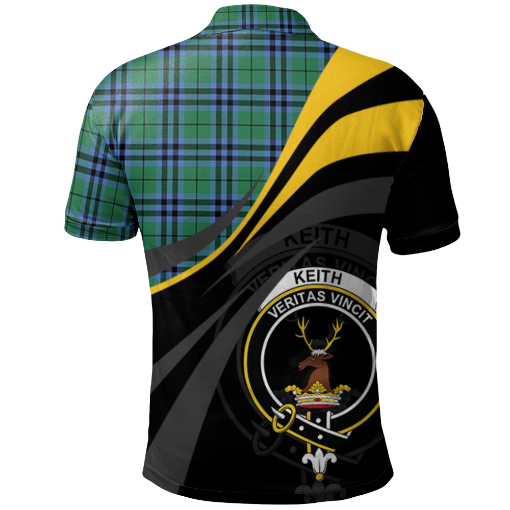 Clan Keith Ancient Tartan Polo Shirt - Royal Coat Of Arms Style AB72 Keith Ancient Tartan Tartan Polo