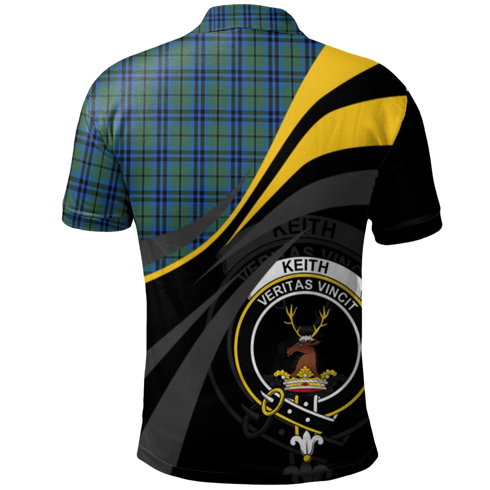 Clan Keith Clan Tartan Polo Shirt - Royal Coat Of Arms Style BU61 Keith Tartan Tartan Tartan Polo