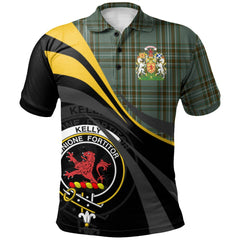 Clan Kelly Dress Tartan Polo Shirt - Royal Coat Of Arms Style LK68 Kelly Dress Tartan Tartan Polo