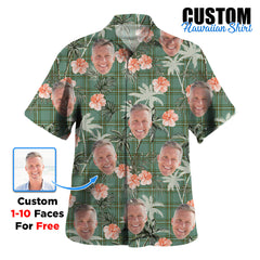 Clan Kelly Dress Tartan Custom Face Hawaiian Shirt – Unisex Gift for Family Members, Summer Party JN74 Kelly Dress Tartan Tartan Hawaii Shirt