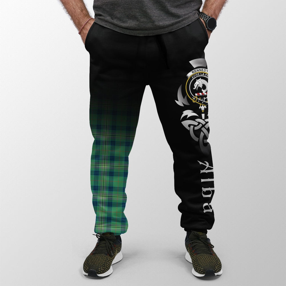 Clan Kennedy Ancient Tartan Crest Jogger Sweatpants Alba Celtic Style CS36 Clan Kennedy Tartan Today
