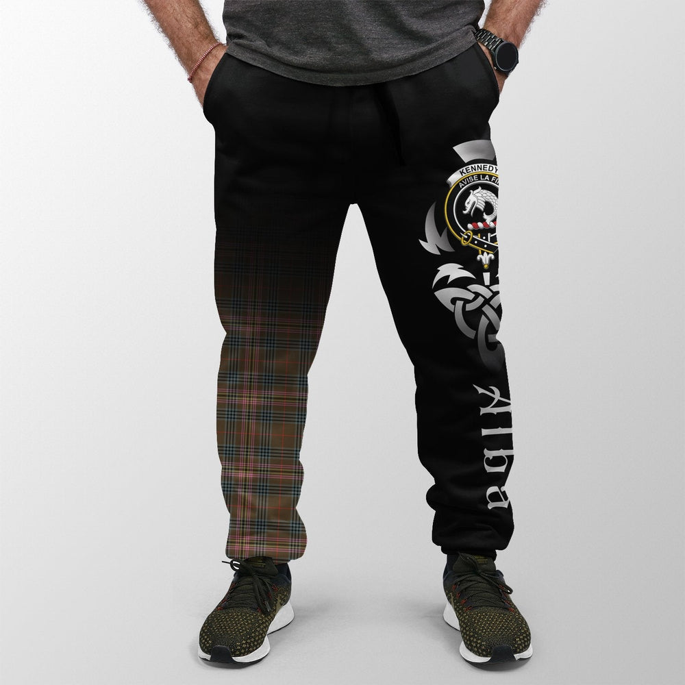 Clan Kennedy Weathered Tartan Crest Jogger Sweatpants Alba Celtic Style OF66 Clan Kennedy Tartan Today