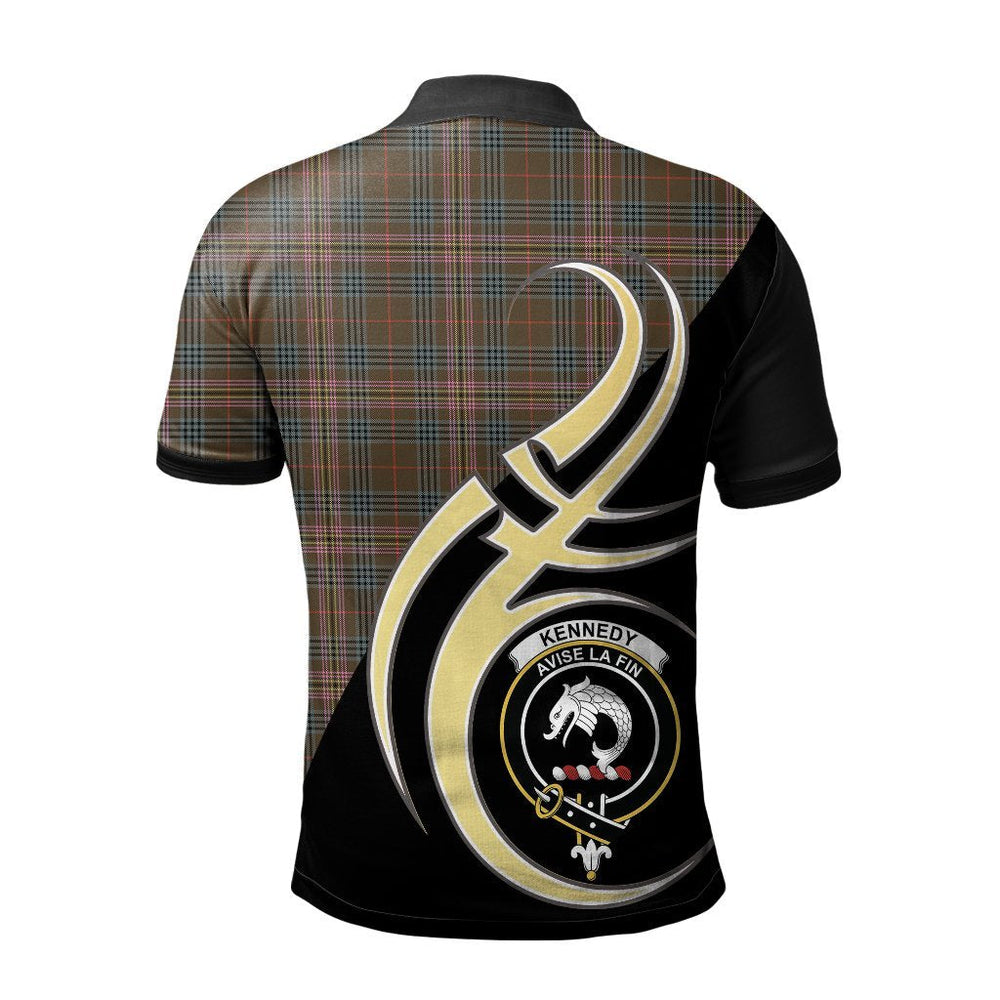Clan Kennedy Weathered Tartan Polo Shirt - Believe In Me Style QG72 Kennedy Weathered Tartan Tartan Polo