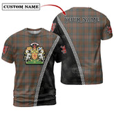 Kennedy Weathered Tartan Shirt with Scotland Coat of Arms & Custom Name XM18