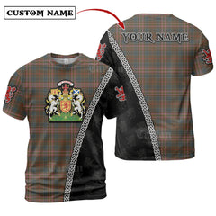 Kennedy Weathered Tartan Shirt with Scotland Coat of Arms & Custom Name XM18