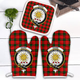 Clan Kerr Modern Tartan Crest Oven Mitt And Pot Holder (2 Oven Mitts + 1 Pot Holder) QG31 Clan Kerr Tartan Today