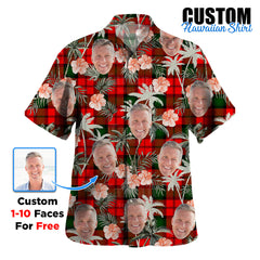 Clan Kerr Modern Tartan Custom Face Hawaiian Shirt – Unisex Gift for Family Members, Summer Party KI83 Kerr Modern Tartan Tartan Hawaii Shirt
