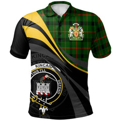 Clan Kincaid Modern Tartan Polo Shirt - Royal Coat Of Arms Style QM64 Kincaid Modern Tartan Tartan Polo
