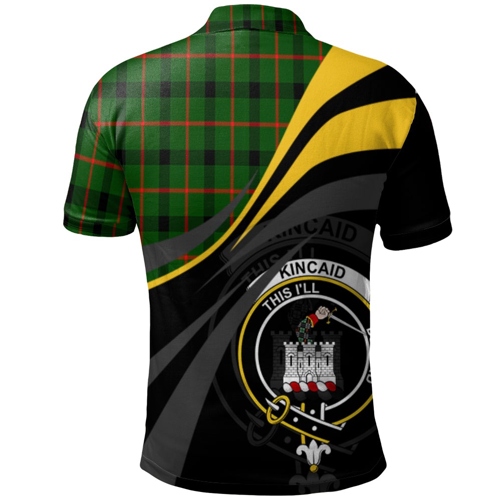 Clan Kincaid Modern Tartan Polo Shirt - Royal Coat Of Arms Style QM64 Kincaid Modern Tartan Tartan Polo