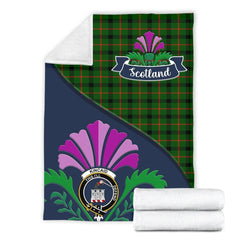 Clan Kincaid Tartan Crest Premium Blanket Thistle Style TL84 Clan Kincaid Tartan Today