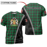 Kinloch Tartan Shirt with Scotland Coat of Arms & Custom Name UX24