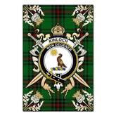 Clan Kinloch Tartan Crest Black Garden Flag - Gold Thistle FD78 Clan Kinloch Tartan Today