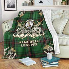 Clan Kinloch Tartan Gold Courage Symbol Blanket RM92 Clan Kinloch Tartan Today