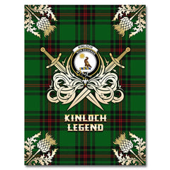 Clan Kinloch Tartan Gold Courage Symbol Blanket RM92 Clan Kinloch Tartan Today