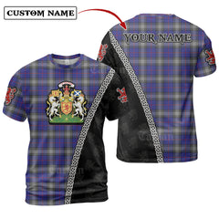 Kinnaird Tartan Shirt with Scotland Coat of Arms & Custom Name MF50