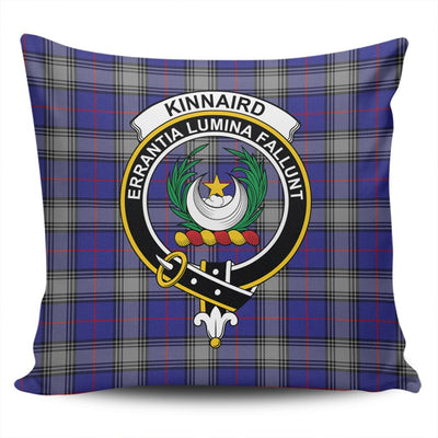 Clan Kinnaird Tartan Crest Pillow Cover