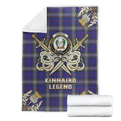 Clan Kinnaird Tartan Gold Courage Symbol Blanket JO28 Clan Kinnaird Tartan Today