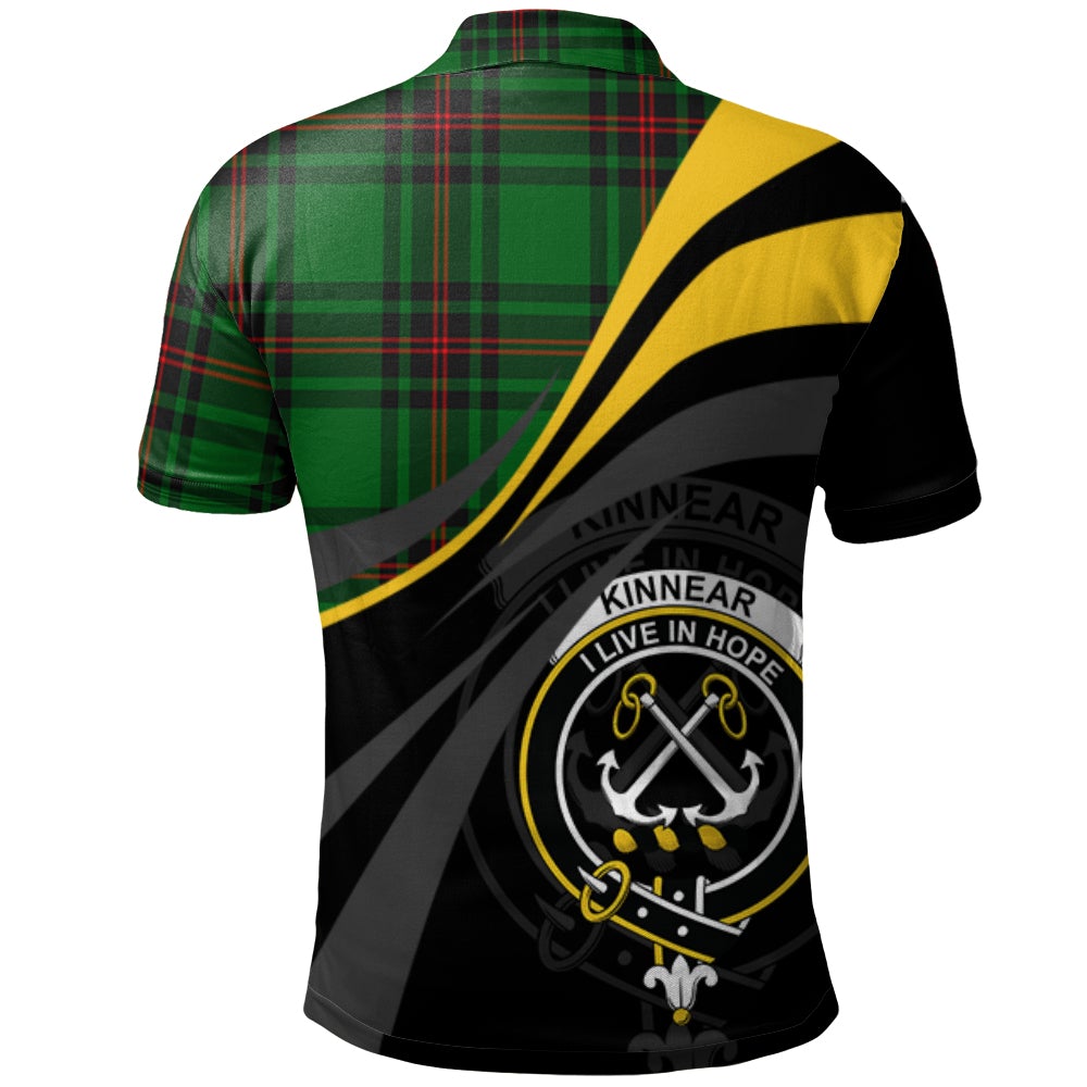 Clan Kinnear Tartan Polo Shirt - Royal Coat Of Arms Style GX88 Kinnear Tartan Tartan Polo