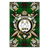 Clan Kinnear Tartan Crest Black Garden Flag - Gold Thistle UK67 Clan Kinnear Tartan Today
