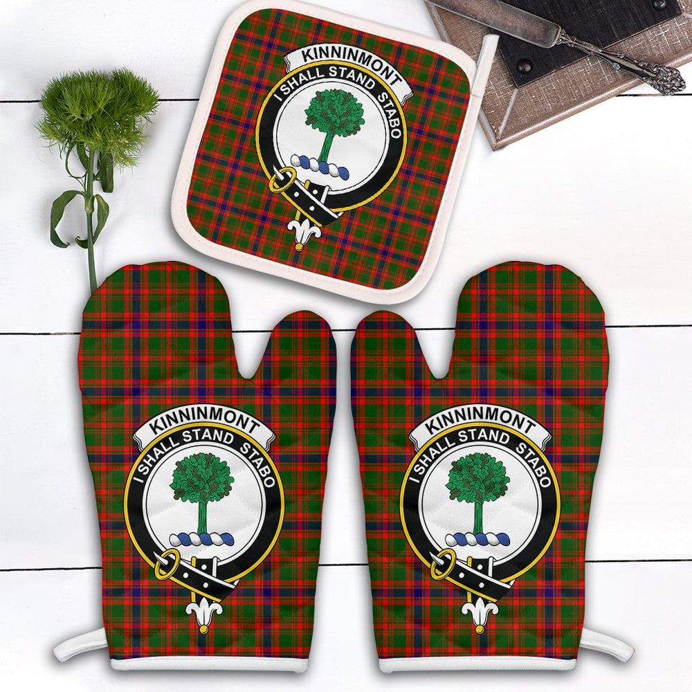 Clan Kinninmont Tartan Crest Oven Mitt And Pot Holder (2 Oven Mitts + 1 Pot Holder) CH29 Clan Borthwick Tartan Today