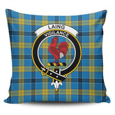 Clan Laing Tartan Crest Pillow Cover LP63 Clan Laing Tartan Today