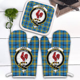 Clan Laing Tartan Crest Oven Mitt And Pot Holder (2 Oven Mitts + 1 Pot Holder) LY50 Clan Laing Tartan Today