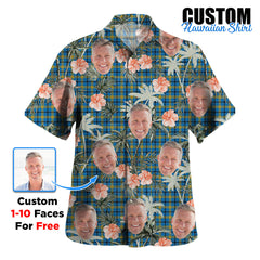 Clan Laing Tartan Custom Face Hawaiian Shirt – Unisex Gift for Family Members, Summer Party EX74 Laing Tartan Tartan Hawaii Shirt
