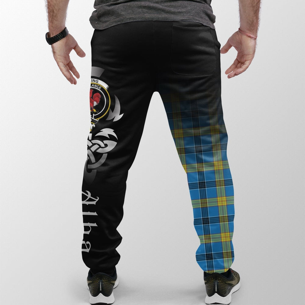Clan Laing Tartan Crest Jogger Sweatpants Alba Celtic Style LA17 Clan Laing Tartan Today