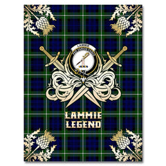 Clan Lammie Tartan Gold Courage Symbol Blanket PG72 Clan Lammie Tartan Today