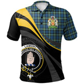 Clan Lamont Ancient Tartan Polo Shirt - Royal Coat Of Arms Style BS92 Lamont Ancient Tartan Tartan Polo