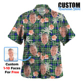 Clan Learmonth Tartan Custom Face Hawaiian Shirt – Unisex Gift for Family Members, Summer Party TZ94 Learmonth Tartan Tartan Hawaii Shirt