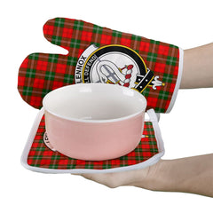 Clan Lennox Modern Tartan Crest Oven Mitt And Pot Holder (2 Oven Mitts + 1 Pot Holder) TW29 Clan Lennox Tartan Today